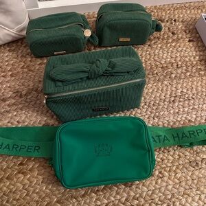 Tata Harper Green Cosmetic Bag Set